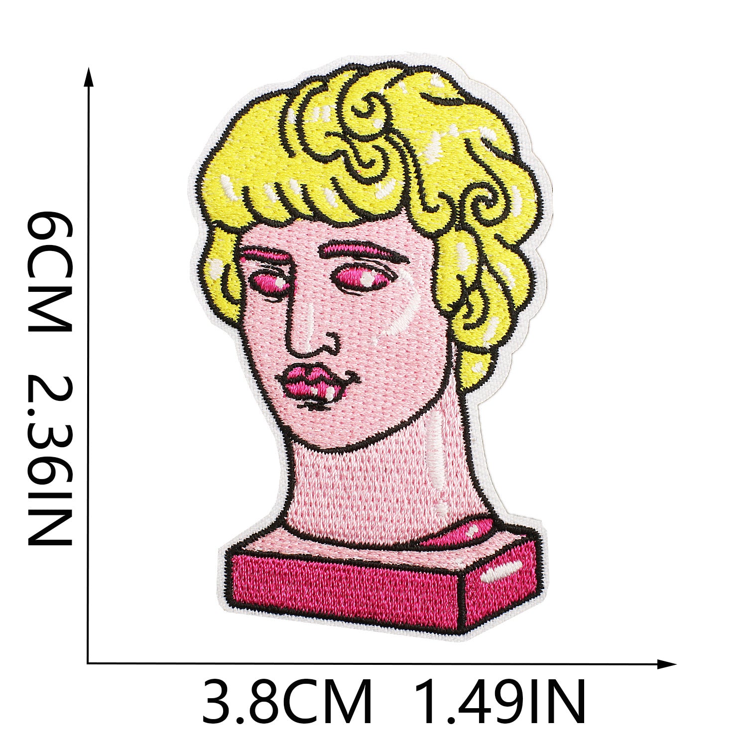 Wholesale Embroidered cloth patch pink girl disco super running high heels patch